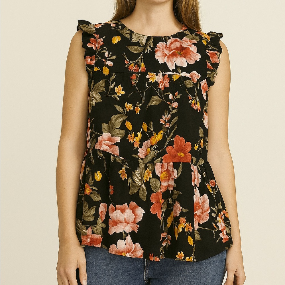 American Eagle Outfitters - Black Floral Blouse